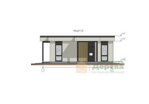 Фасад проекта Дом ДМ 1-125 -     
    Каркасные дома    